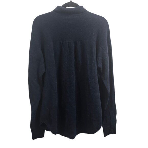 SWTR Navy Merino Wool Blend Sweater men’s Size S Soft Knit Pullo cardigan - Picture 5 of 12
